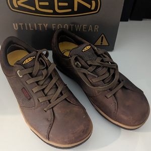 NWT KEEN Leather Safety Shoes Brown Men's SZ 9 - Brand New